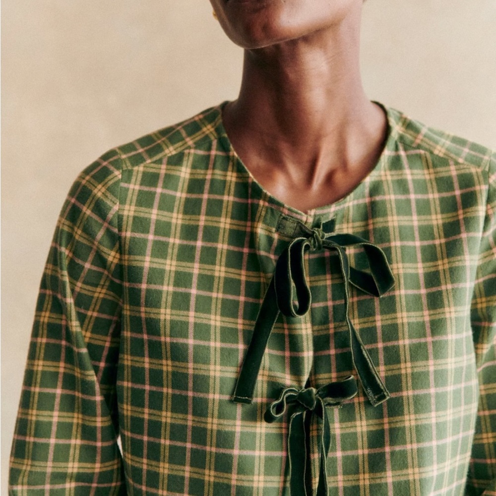 Sezane Brenda Shirt Wakefield Check - Size 8